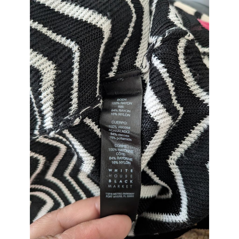 Women's White House Black Market Chevron Stitch V-Neck Tunic Sweater M - Picture 10 of 10